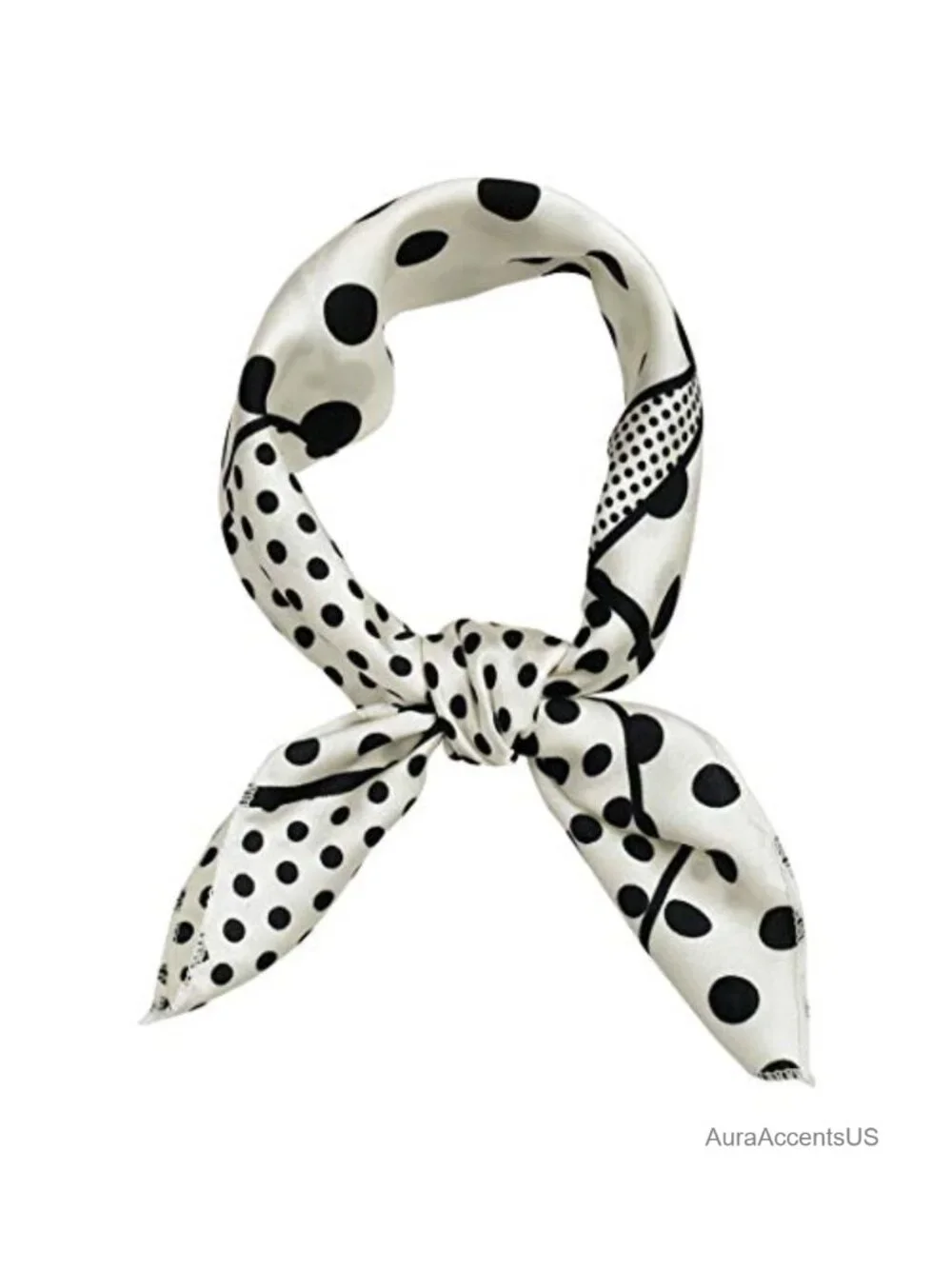 50x50cm Retro Polka Dot Square Scarf Neckerchief Lightweight Polyester